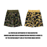 A Ape Print Shorts Baby Boy and Girl Summer Deformation Shark Head Camouflage Stitching Camouflage Shorts Casual Fifth Pants