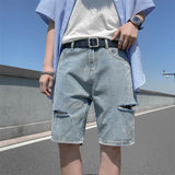 Men Jean Shorts Denim Shorts Men's Summer Trendy Middle Pants