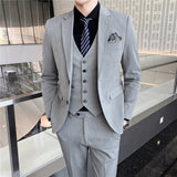 Mens Graduation Outfits Suit Men's Suit Three-Piece Business Men's Business Clothing Groomsman Suit Wedding Men's Clothing