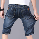 Mens Jean Shorts Summer Thin Denim Shorts Men's Straight Stretch Men's Fifth Pants Casual Youth Men's Middle Pants