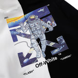 Hip Hop Wind Off Space Arrow Printed Hoodie Baggy Coat