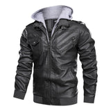 Tactics Style Men Outdoor Windproof Coat Men Casual Jacket Autumn and Winter Men's Knitted PU Leather Jacket plus Size Motorcycle