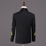 Mens Prom Suits Gold Embroidery