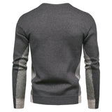 Men's Autumn Men's Knitwear round Neck Contrast Color Sweater Bottoming Shirt Men Winter Outfit Casual Fashion