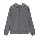 Fog Essentials Zipper Hoodie Autumn and Winter Fog Seventh Season Double Line Adhesive Letter Zipper Terry Hooded Sweater