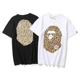 A Ape Print T Shirt Summer Leopard Print Short Sleeve T-shirt