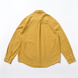 Men Shacket Long Sleeve Autumn Shirt Autumn Solid Color Loose Diagonal Cloth Shirt