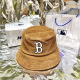Yankee and Dogers Bucket Hat Corduroy Men and Women Fashion Bucket Hat