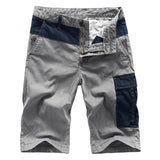 Men Shorts Sports Shorts Summer Patchwork Pocket Outdoor Sports Slim-Fitting Thin Men's Casual Shorts