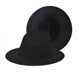Fedora Hat Woolen Thick Top Hat Women's Fedora Hat British Style Felt Cap