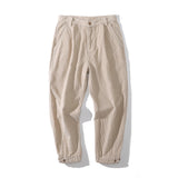 Mens Fall Fall Vintage Casual Loose Wide Leg Pants High Street Straight-Leg Ankle-Banded Pants