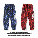 A Ape Print Pant Fashion Brand Camouflage Letters Printed Casual Trousers Sweatpants