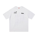 Men T Shirt Summer Casual Tops Men's Summer Retro Fashion Brand Street Cute Panda Puff Print Short Sleeve T-shirt