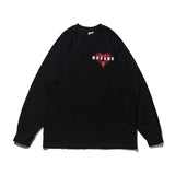 Mens Fall Outfits Printed Long-Sleeved T-shirt Niche Couple Base Top