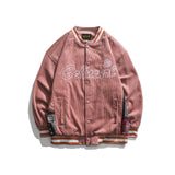 Men Fall Outfits Baseball Uniform Jacket Retro Paisley Stitching Loose Hiphop Couple Coat
