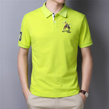 USPA Shirts Men's Cotton Short Sleeve T-shirt Polo Shirt Business Loose Lapel T-shirt