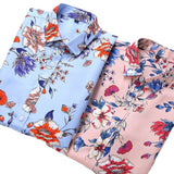 Summer Men's Slim Fit Short Sleeve Flower Shirt plus Size Fashion Casual Beach Men Shirt