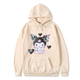 Kuromi Hoodie Cute Onegai My Melody Sweatshirt Casual Printed Hoodie