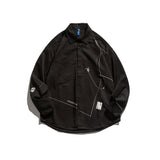 Men Shacket Long Sleeve Autumn Shirt Autumn Solid Color Printing Long Sleeve Shirt for Men