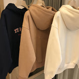 Vintage Graphic Hoodies Plus Velvet Thickening