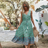 Russian Style Dress Casual Vacation Style Graceful Vest Dress Summer