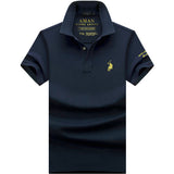 USPA Shirts Short-Sleeved Men's Cotton Lapel Polo Shirt Men