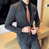 Men Suit Dotted Stripe Two-Piece Set