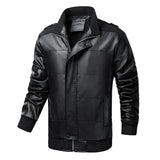 Hand Painted Leather Jackets Men's Coat Fleece-Lined Thickened Winter Leather Jacket Men's Motorcycle Clothing Leather Jacket Pu