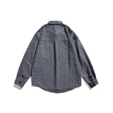 Men Shacket Long Sleeve Autumn Shirt Autumn Vintage Embroidered Long Sleeve Shirt Casual Loose Shirt for Men