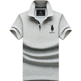 USPA Shirts Men's Short-Sleeved T-shirt Summer Lapels Polo Shirt T-shirt