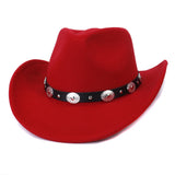 Wester Hats Men 'S And Women 'S Woolen Western Ethnic Style Peach Top Denim Hat