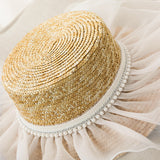 Italian Fedora Hats Summer Women's Lace Decor Hat Summer Fashion Sun Protection Hat