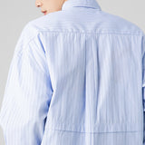 Men Shacket Long Sleeve Autumn Shirt Spring Stripes Versatile Shirt Top Simple Coat