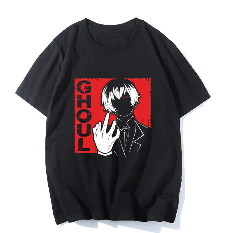 Anime Tshirts Aesthetic Men's Shirt Anime plus Size Men's Comfort Printing round Neck Short Sleeve T-shirt