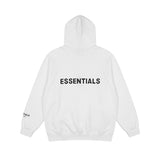 Fog Essentials Zipper Hoodie Autumn and Winter Double Line Adhesive Alphabet plus Velvet Zipper Sweater Coat for Men and Women