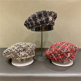 Yankee and Dogers Winter Hat Cap Autumn and Winter Beret Vintage Embroidered Hat