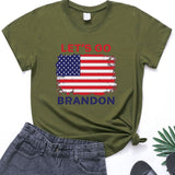 Let's Go Brandon T Shirt Women's Top Printed Short Sleeve T-shirt Women