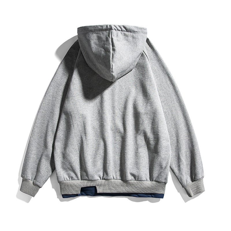 Men's Large Size Sports Retro Men's Hooded Student Long-Sleeved Men's Jacket Loose Casual Jacket Men Jacket