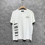 Amiri T Shirt Five-Star Letter Print Casual Round Neck