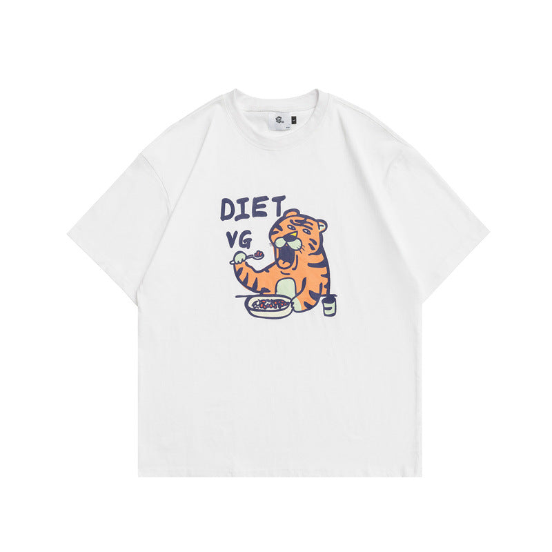 2022 Summer Man T Shirt Oversize Tiger Print