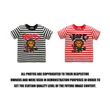 A Ape Print for Kids T Shirt Children's Clothing Bass Player Striped T-shirt