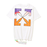 Summer Colorful Arrow Print Short-Sleeved T-Shirt Men'S And Women'S Hip Hop Oversize Loose Large Size Couple Wear