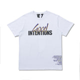 V Lone T Shirt Summer Vlone Joint White Flower Pigeon Printed Men's and Women's Short-Sleeved T-shirt