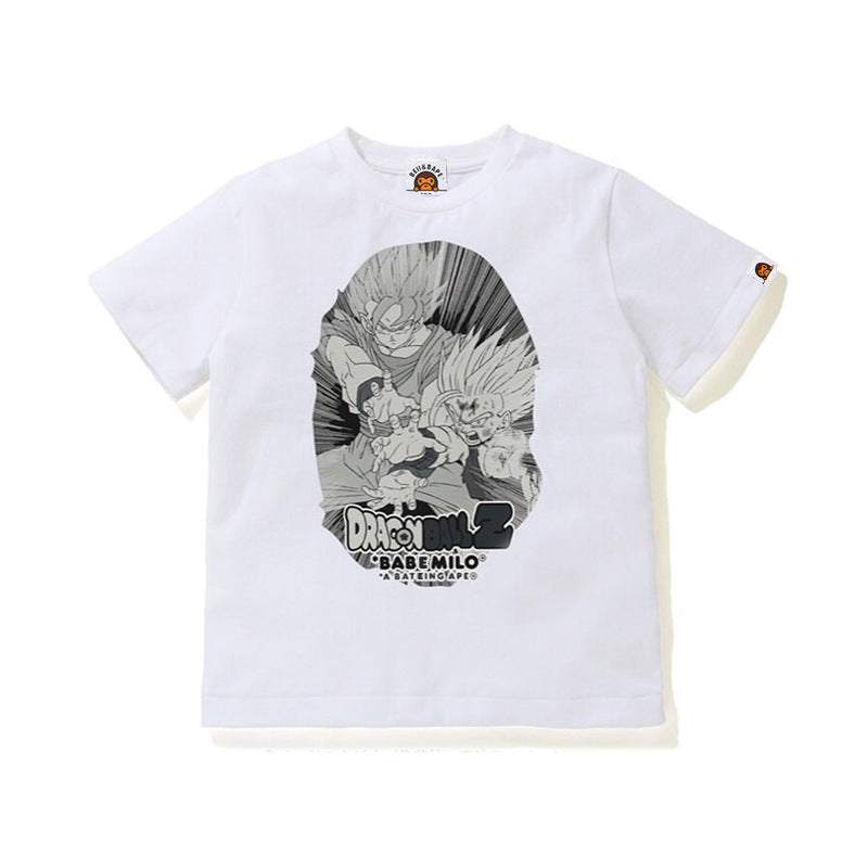 A Ape Print for Kids T Shirt Children's T-shirt Boys Girls Short Sleeve