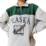 Alaska Zip Jacket Sweater Women's Lapel Fashion Loose Zip