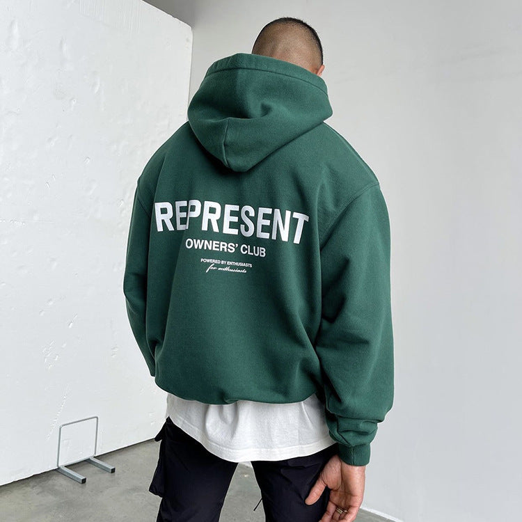 Present Letter Print Hoodie Present Letter Printed Hoodie Hip Hop Casual Loose Couple Pullover Hoodie Men