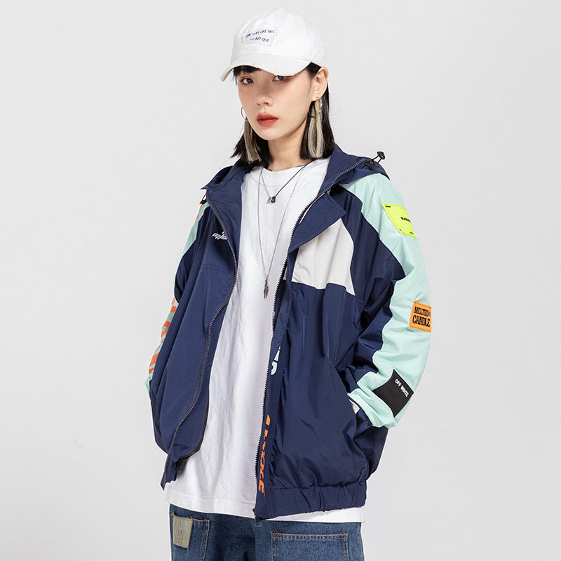 Men's Spring Stitching Baseball Uniform Men's Large Size Retro Sports Loose-Fitting Workwear Jacket Male Student Jacket Trendy Men Jacket