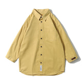 Men Shacket Long Sleeve Autumn Shirt Summer Casual Loose Men's Three-Quarter Sleeve Shirt Retro Personality Couple Shirt