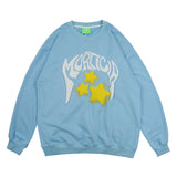 Mens Fall Outfits Love Puff Print Harajuku Style Hip Hop Crew Neck Pullover Sweatshirt Men and Women Couple