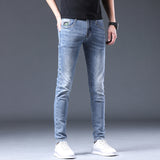 Man Spring Summer Jeans Spring Quality Slim Fit Stretch Skinny Jeans Men plus Size Retro Sports Trousers Men Jeans